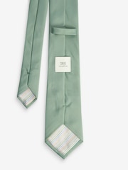 Sage Green Twill Tie - Image 2 of 3