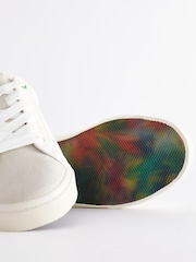 White/Purple Wide Fit Forever Comfort® Star Lace-Up Trainers - Image 3 of 4