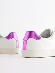 White/Purple Wide Fit Forever Comfort® Star Lace-Up Trainers - Image 4 of 4