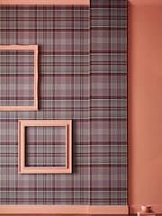 Graham & Brown Purple Heritage Plaid 10M Wallpaper - Image 1 of 3