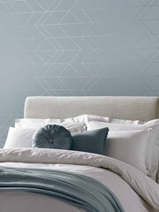 Graham & Brown Deep Sky Blue Balance Geo 10M Wallpaper - Image 1 of 3