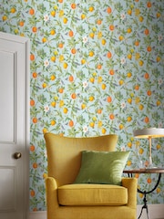 Graham & Brown Blue Amalfi 10M Wallpaper - Image 1 of 3