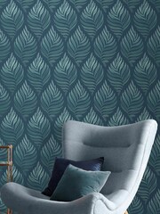 Graham & Brown Blue Botanica Wallpaper Wallpaper - Image 1 of 3