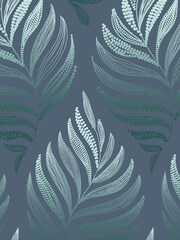 Graham & Brown Blue Botanica Wallpaper Wallpaper - Image 3 of 3