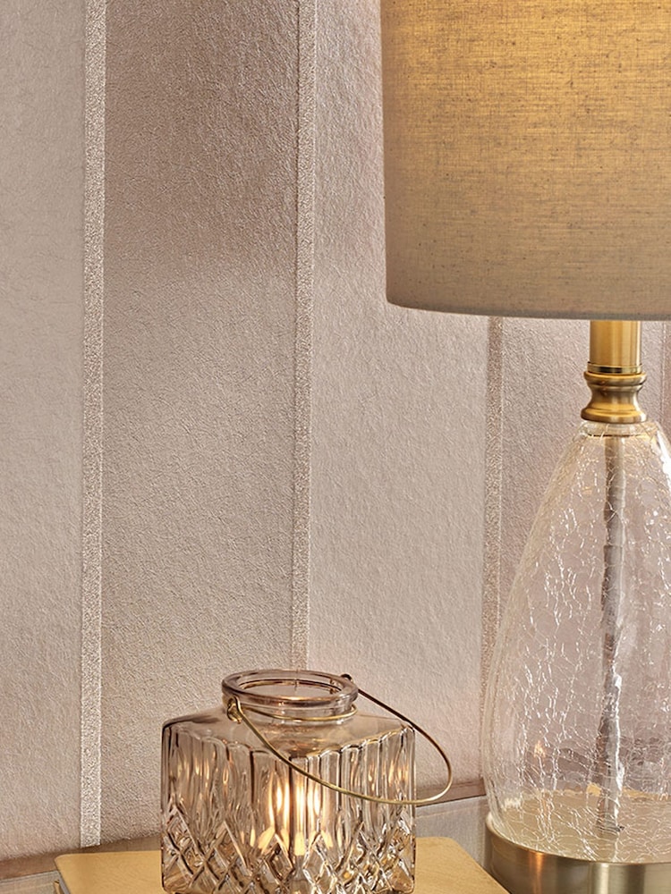 Graham & Brown Beige Baroque Bead Stripe Paste The 10M Wallpaper - Image 1 of 3