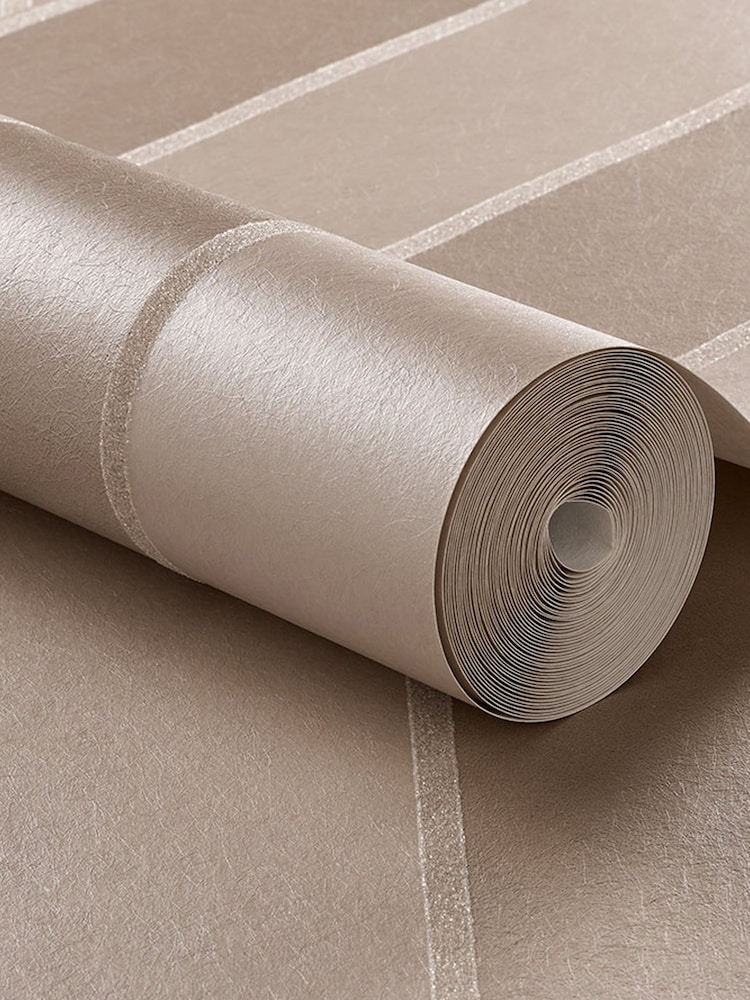 Graham & Brown Beige Baroque Bead Stripe Paste The 10M Wallpaper - Image 2 of 3