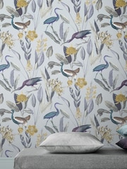 Graham & Brown Grey Glasshouse 10M Wallpaper - Image 1 of 3