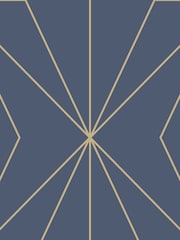 Graham & Brown Navy Blue Harmony Geo 10M Wallpaper - Image 3 of 3