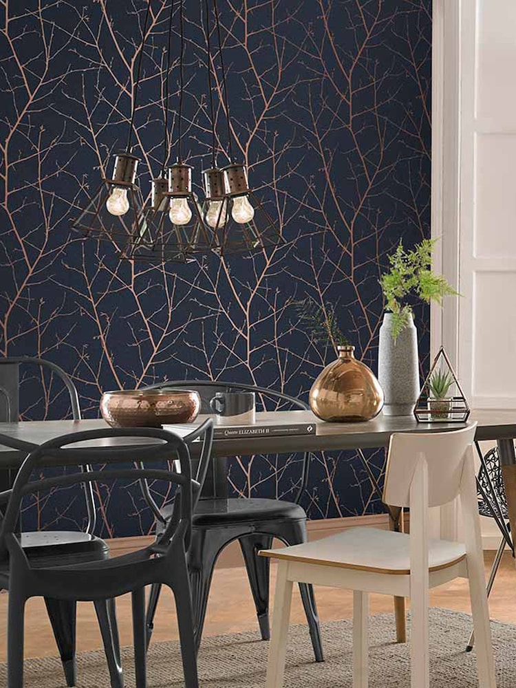 Graham & Brown Blue Boreas 10M Wallpaper - Image 1 of 3