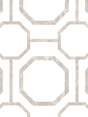 Graham & Brown White Sashiko Geo 10M Wallpaper - Image 3 of 3