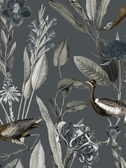 Graham & Brown Midnight Black Glasshouse Wallpaper Sample - Image 3 of 3
