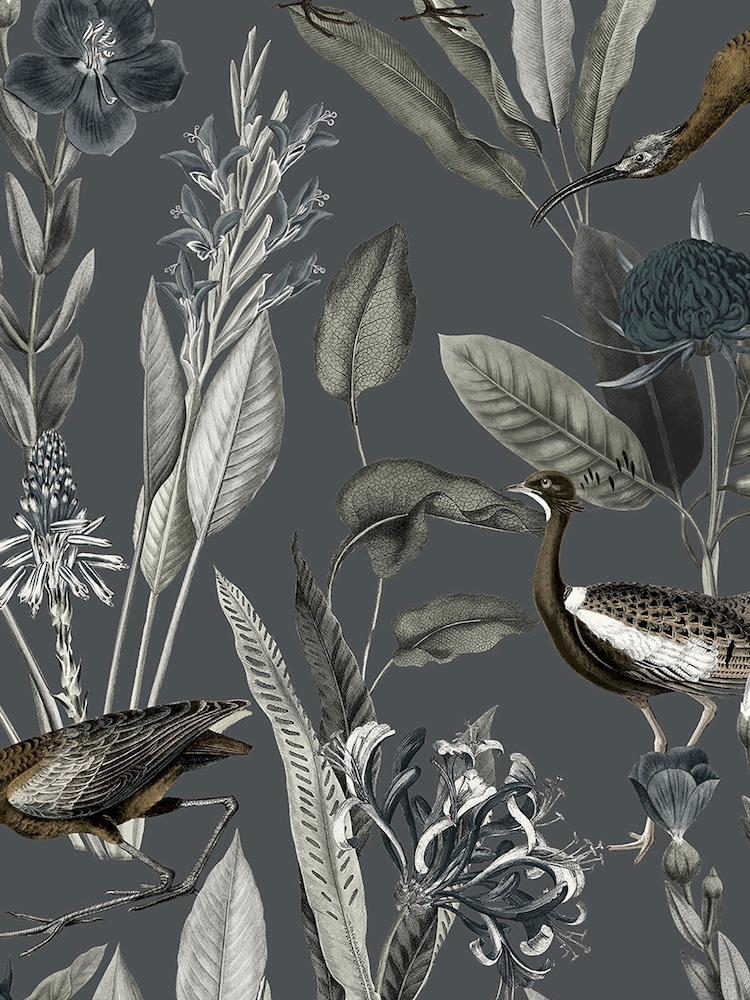 Graham & Brown Midnight Black Glasshouse Wallpaper Sample - Image 3 of 3