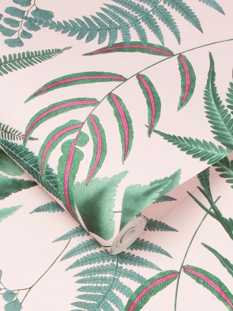 Graham & Brown Blush Pink Midsummer Wallpaper Sample - Image 2 of 3