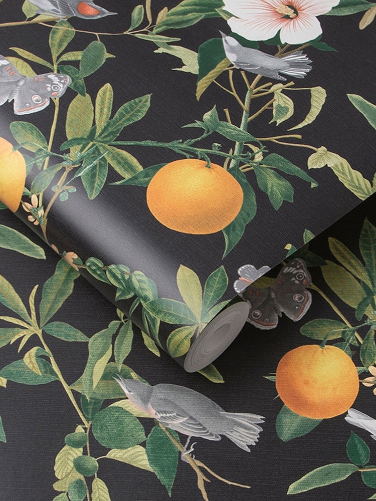 Graham & Brown Black Amalfi Wallpaper Sample - Image 2 of 3
