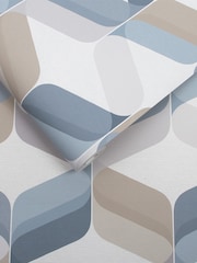 Graham & Brown Denim Blue Retro Wallpaper Sample - Image 2 of 3