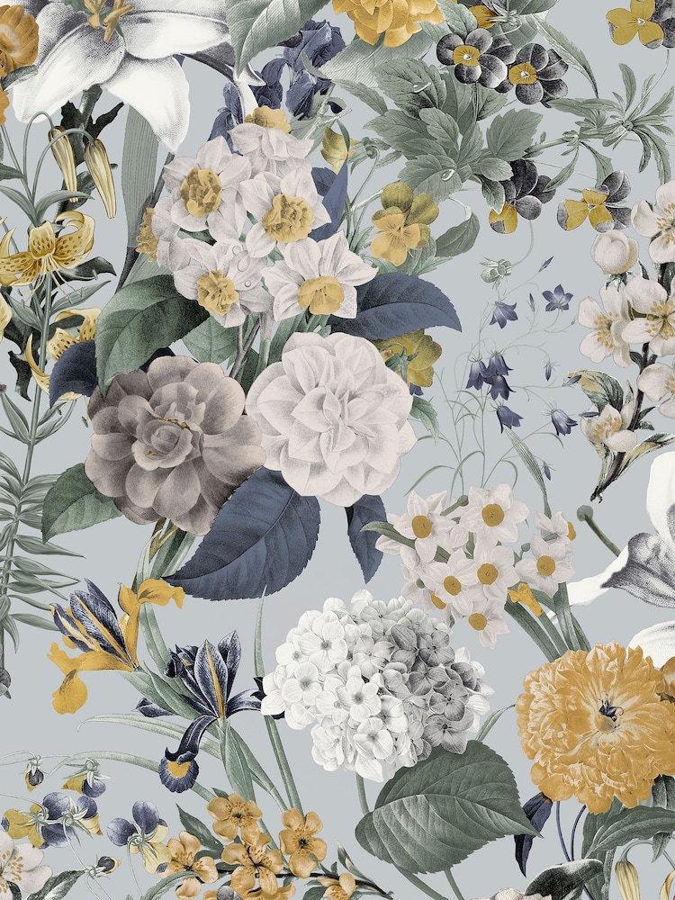 Graham & Brown Sky Blue Glasshouse Wallpaper Sample - Image 3 of 3