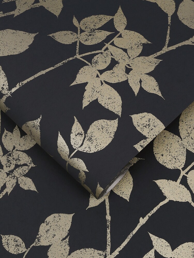 Graham & Brown Charcoal Grey Luna Wallpaper Sample - Image 2 of 3