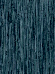 Graham & Brown Teal Blue Grasscloth Texture Wallpaper Sample - Image 3 of 3