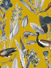 Graham & Brown Mustard Yellow Glasshouse Wallpaper Sample - Image 3 of 3