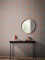 Graham & Brown Grey/Rose Gold Lagom Geo Wallpaper - Image 1 of 3