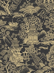 Graham & Brown Black/Gold Basuto Wallpaper Sample - Image 3 of 3