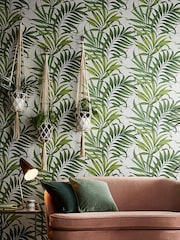 Graham & Brown Lush Green Yasuni Wallpaper Sample - Image 1 of 3