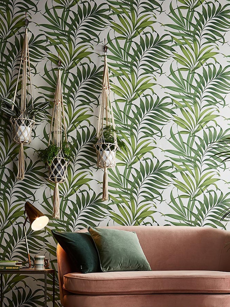 Graham & Brown Lush Green Yasuni Wallpaper Sample - Image 1 of 3