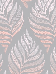Graham & Brown Grey/Blush Botanica Wallpaper Sample - Image 3 of 3