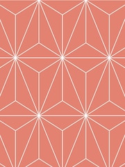 Graham & Brown Orange Prism Geo Wallpaper Sample - Image 3 of 3