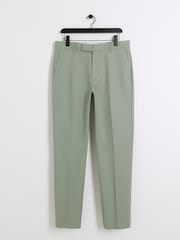 River Island Green Tapered Fit Chino Trousers With Belt Loops - Image 5 of 6