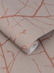 Graham & Brown Brown Boreas Wallpaper Sample - Image 2 of 3