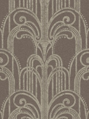 Graham & Brown Brown Art Deco Wallpaper Sample - Image 3 of 3