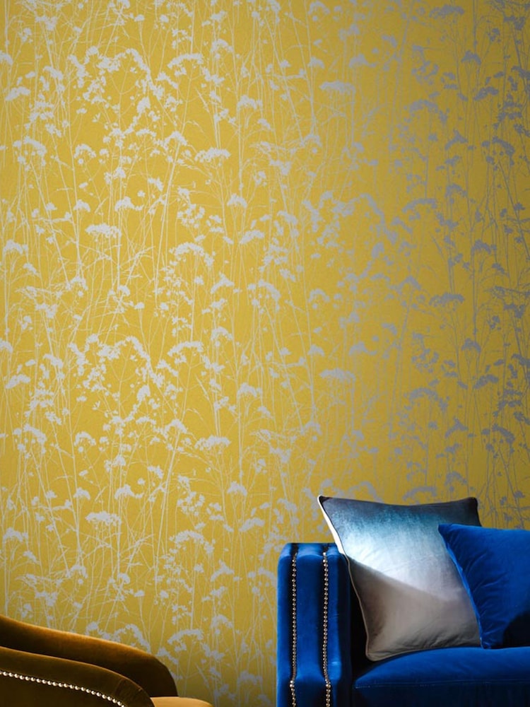 Graham & Brown Summer Yellow Grace Wallpaper - Image 1 of 3