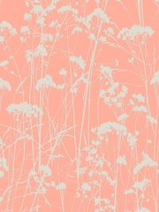 Graham & Brown Coral Pink Grace Wallpaper Sample - Image 3 of 3