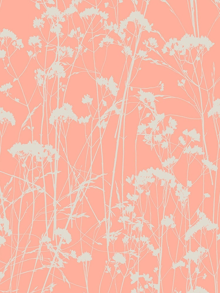 Graham & Brown Coral Pink Grace Wallpaper Sample - Image 3 of 3