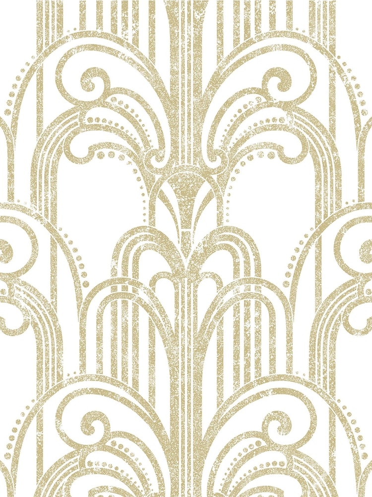 Graham & Brown Gold Art Deco Wallpaper Sample - Image 3 of 3