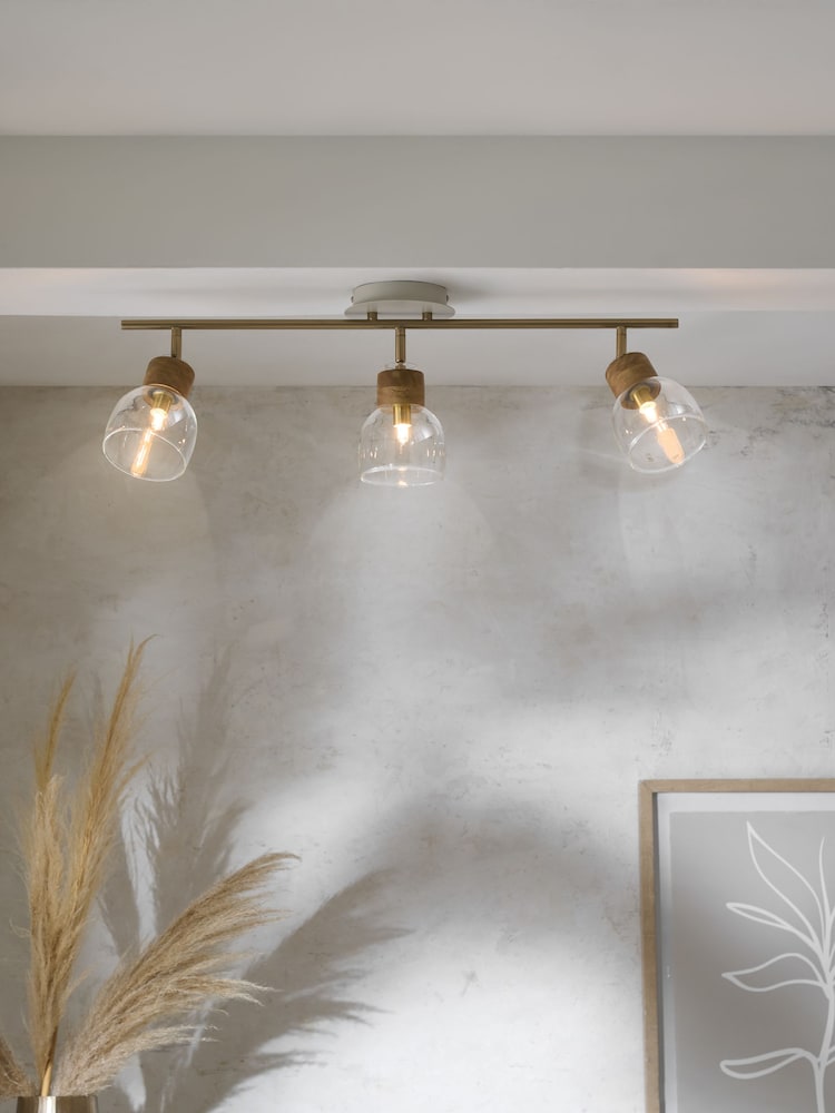 Clear Torsten 3 Light Spot Flush Ceiling Light - Image 1 of 5