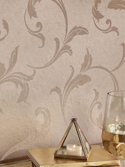 Graham & Brown Champagne Gold Baroque A4 Wallpaper Sample - Image 1 of 3