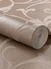 Graham & Brown Champagne Gold Baroque A4 Wallpaper Sample - Image 2 of 3