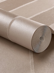 Graham & Brown Champagne Gold Baroque Bead Stripe Wallpaper Sample - Image 2 of 3