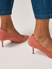 Rose Pink Regular/Wide Fit Forever Comfort® Asymmetric Kitten Court Shoes - Image 3 of 7