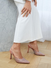 Nude Sparkle Forever Comfort® Vinyl 2 Part Heel Shoes - Image 1 of 5