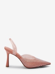 Nude Sparkle Forever Comfort® Vinyl 2 Part Heel Shoes - Image 2 of 5