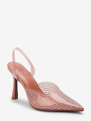 Nude Sparkle Forever Comfort® Vinyl 2 Part Heel Shoes - Image 3 of 5