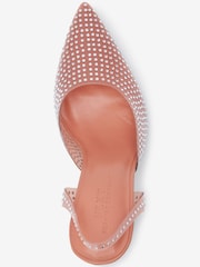 Nude Sparkle Forever Comfort® Vinyl 2 Part Heel Shoes - Image 4 of 5