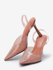 Nude Sparkle Forever Comfort® Vinyl 2 Part Heel Shoes - Image 5 of 5