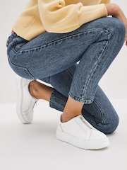 Белый - Кожаные кроссовки на молнии На массивной подошве Signature Forever Comfort® - Изображение 1 из 13