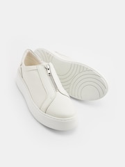 Белый - Кожаные кроссовки на молнии На массивной подошве Signature Forever Comfort® - Изображение 12 из 13
