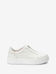 Белый - Кожаные кроссовки на молнии На массивной подошве Signature Forever Comfort® - Изображение 4 из 13