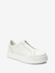 Белый - Кожаные кроссовки на молнии На массивной подошве Signature Forever Comfort® - Изображение 5 из 13
